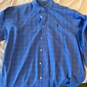 Ralph Lauren Blue Plaid Casual Shirt
